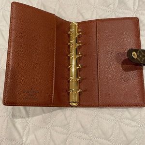 Authentic Louis Vuitton Agenda small PM with Krause fasteners